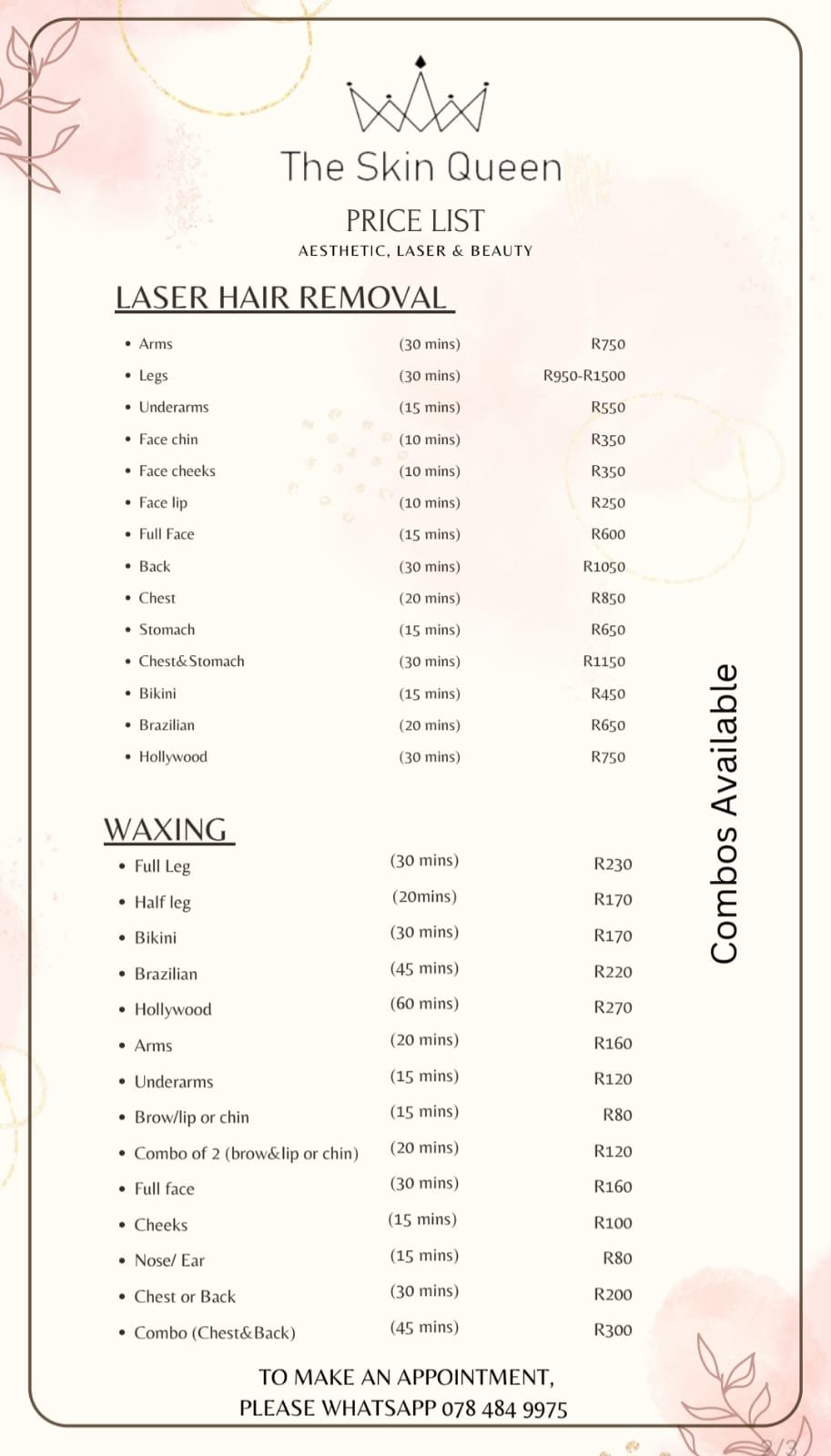 Price list 2